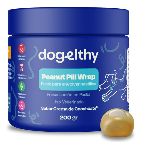 Dogelthy Pill Wrap Masa Para Dar Pastillas A Perros Peanut 