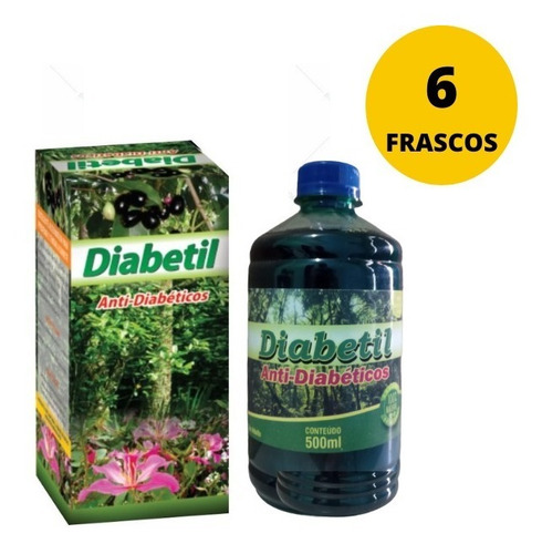 6 Insulina Natural / Diabetil 500 Ml Kit Com 6 Unidades