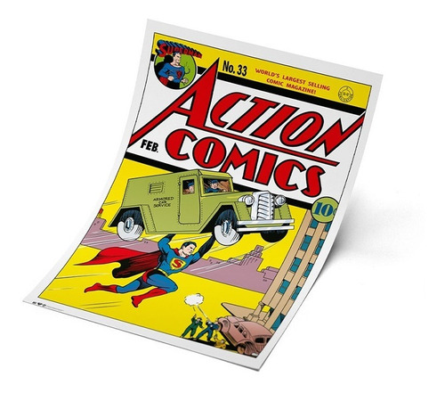 Poster Super Man Escenas Action Comics Varios Modelos 