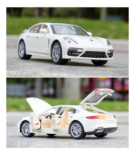 Porsche Panamera Miniatura Metal Autos Con Luces Y Sonido