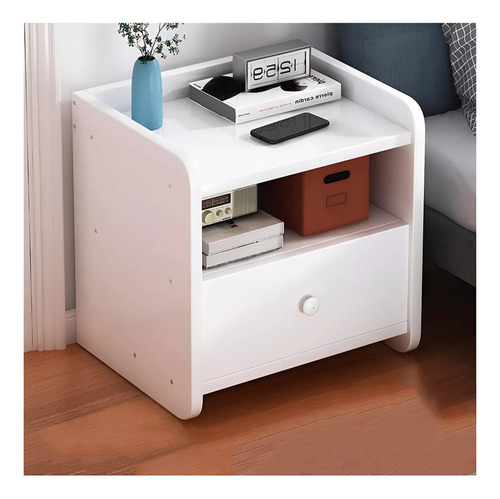 Mesa De Luz 1 Cajon 33x40cm Blanco