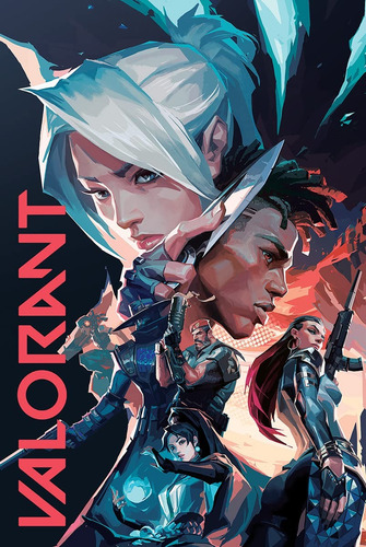 Poster Valorant - Reyna - Jett - Phoenix - Tamaño A4