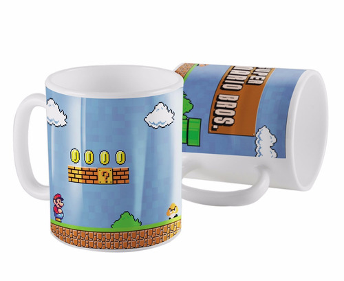 Taza Plastica Super Mario Bros Juego Arcade Family Games