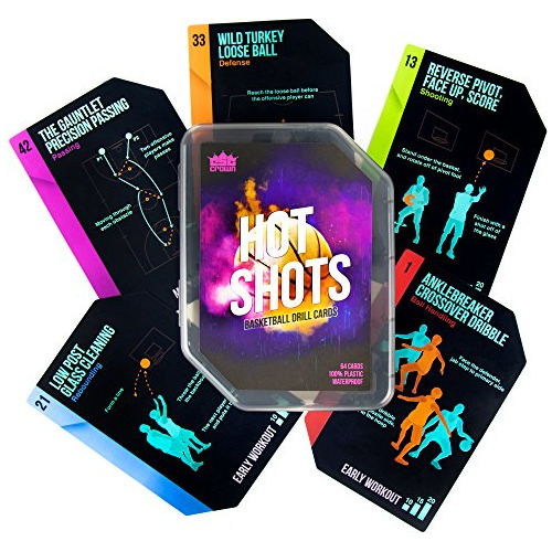 Tarjetas De Ejercicios De Baloncesto Hot Shots | 64 Tar...