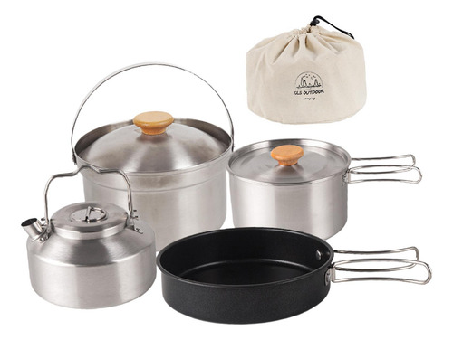 Juego De Utensilios De Cocina Para Acampar, Olla Para