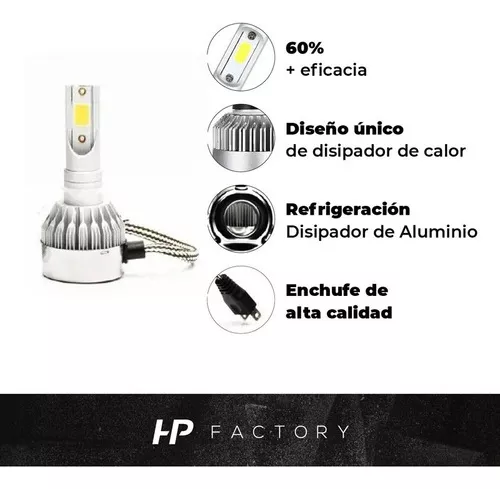 Kit Lampara Cree Led C6 H7 Con Cooler Par 6000k Luz Blanca