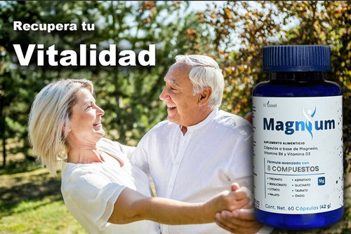 Magnesio De Espectro Completo, Magnium (2 Pack) Premium. Sabor Sin sabor