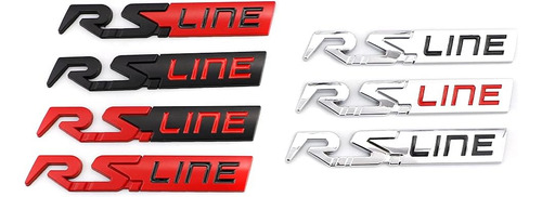 2 Unidades Rs Line Emblema 3d Insignia Of Metal Compation Co