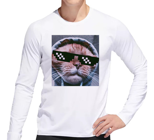 Remera Hombre Ml Gato Michi Karen Felino Animal Patas Cat P3