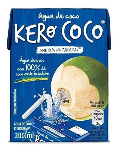 Água De Coco Reconstruída 200ml C/27 - Kero Coco