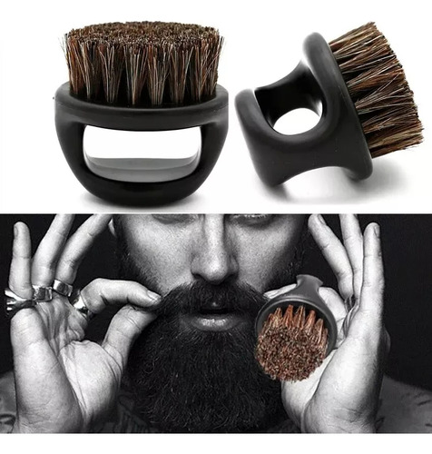 Porta Navaja + Aceite De Barba Y Cepillo Anillo