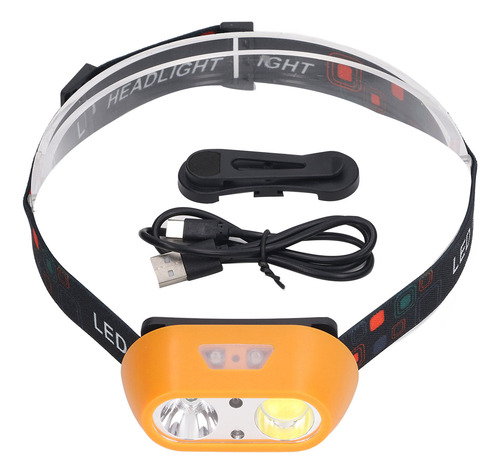Linterna Frontal Led Recargable Por Usb De 300 Lúmenes De Al