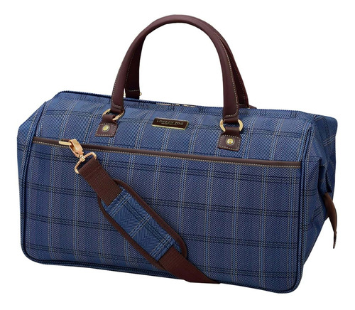 London Fog Lonong Brentwood 2 Bolsa Lona Boca Ancha Azul