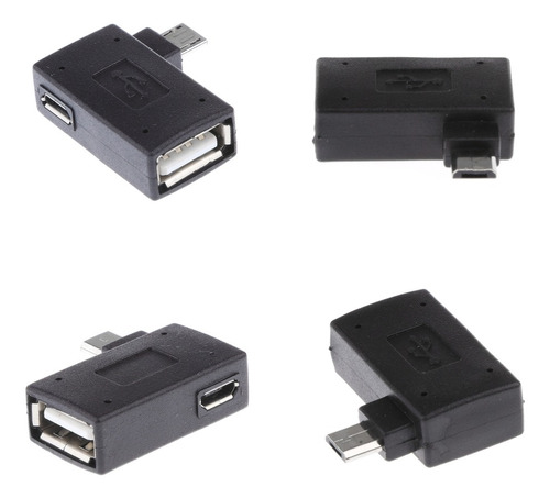 4pc Micro Usb 2.0 Otg Host Adaptador W / Usb Para Tableta