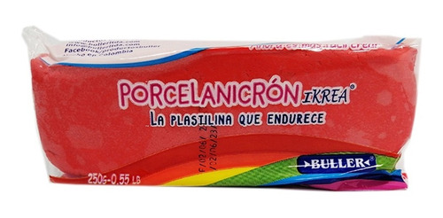 Masa Moldeable Porcelanicrón X 250 Grs Color Rojo Buller.