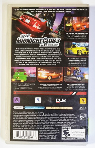 Midnight Club 3 Dub Edition Psp