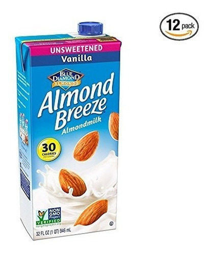 Almond Breeze Lácteos Leche De Almendra Gratuito, Sin Azúcar