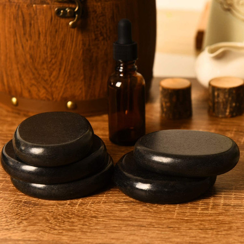 6pcs Juego Masaje Piedras Calientes Piedras Basalto Para Spa