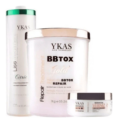 Máscara Verniz Ykas Bbtox Btx Capilar Pro Repair 250g