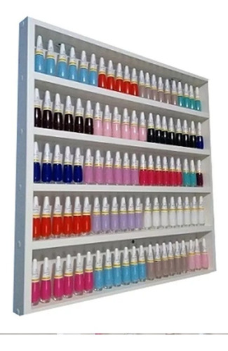 Esmalteiro Estético Painel Unha Exposição Parede Repositor Cor Branco