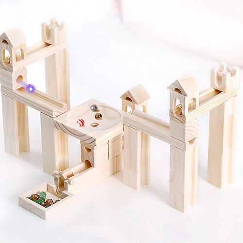 Juego De 60 Piezas De De Madera Montessori Para Niños En