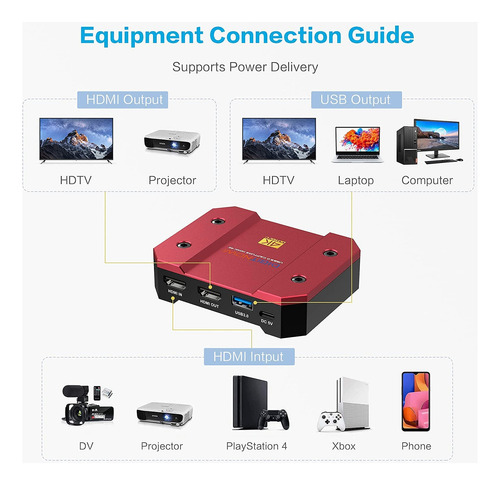 Digitnow Capturadora Usb 4k 60hz Hdr10 Zero-lag Mmg