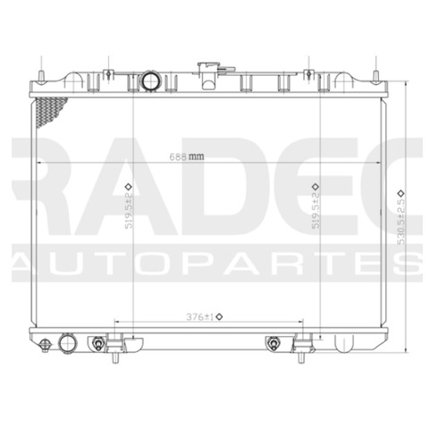 Radiador Xtrail 2001-2002-2003-2004-2005-2006-2007 Cdr