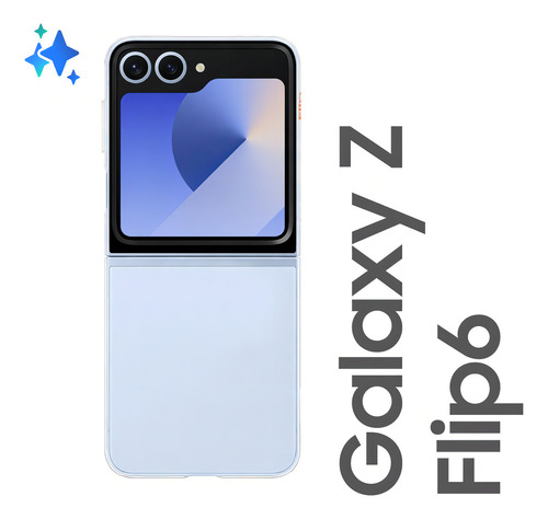 Teléfono celular Samsung Galaxy Z Flip6 5g, 512 GB, 12 GB de RAM, pantalla 6.7, cámara. Dual+ Selfie de 50 megapíxeles, Galaxy Air Blue