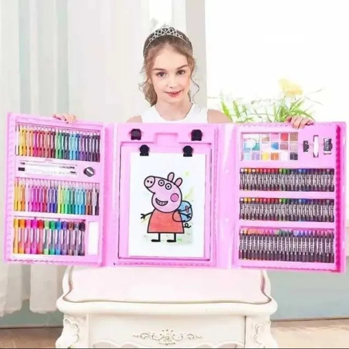 Set De Arte Creativo Para Niñas - Kit Dibujo 208 Piezas