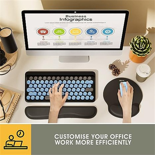Reposamuñecas Mouse Alfombrilla Teclado Apoya Muñecas