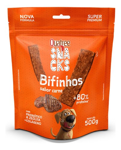 Quatree Snacks Bifinho Sabor Carne 500g