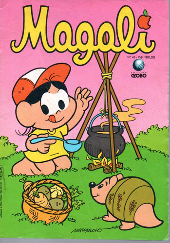 Magali N° 43 - 36 Páginas - Em Português - Editora Globo - Formato 13 X 19 - Capa Mole - 1990 - Bonellihq Cx177 E23