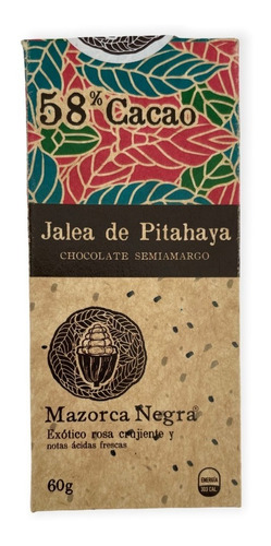Chocolate Semiamargo Jalea De Pitahaya 60g Mazorca Negra
