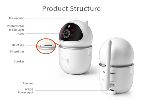 Cámara Ip Seguridad Wifi Smart 1080p Infrarrojo Ir Y10