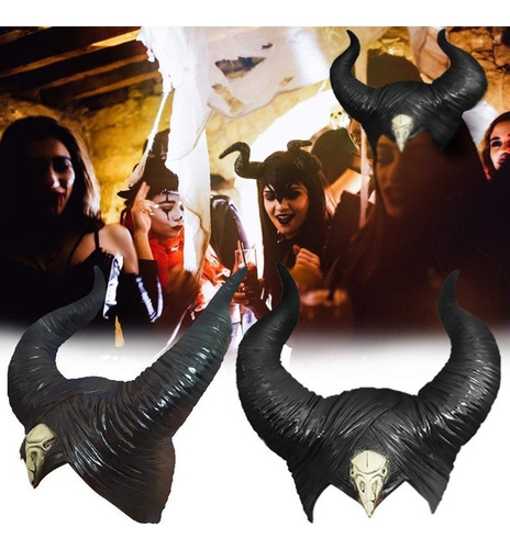 Cuernos Malefica Diadema Disfraz Halloween Mascaras Latex