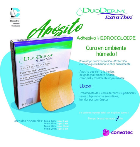 Duoderm® Extra Thin 15x15 - Unidad a $46990