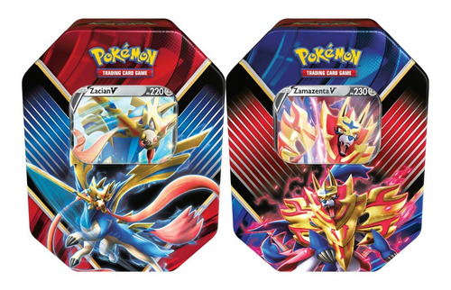 2 Pokémon Lata Lendas De Galar Zacian V + Zamazenta V Cartas