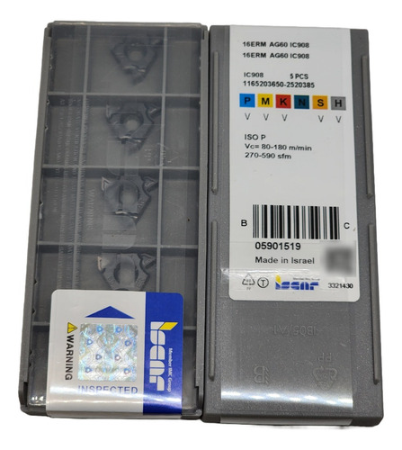 Porta Insertos Roscado Exterior 12mm+10 16erm Ag60 Iscar