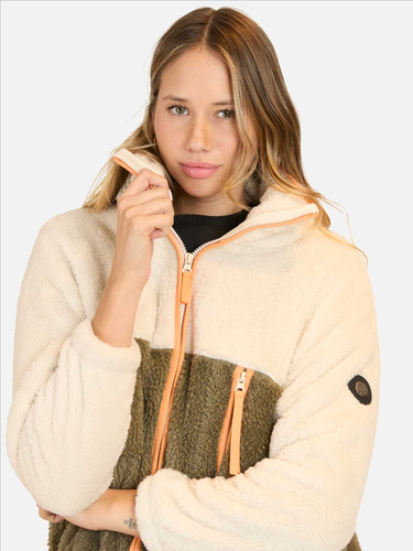 Poleron Chiporro Hunter Beige Mujer Maui And Sons
