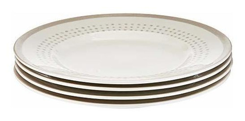 Kate Spade Charlotte Street East Accent Plate, 0.90 Lb, Taup