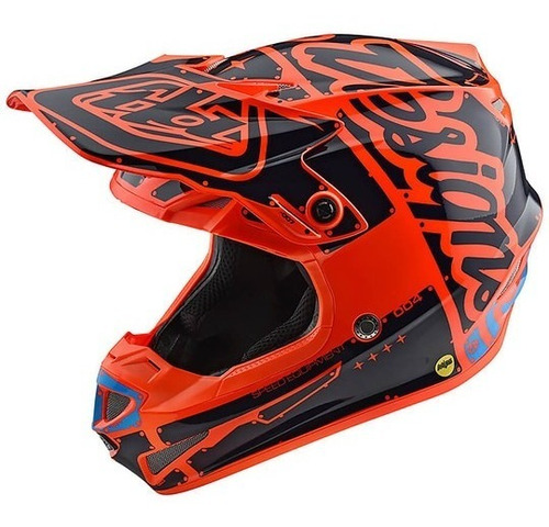 Casco Troy Lee Se4 Polyacrylite Factory Naranja