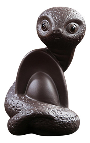 Estatua De Serpiente Tea Pet Bookshelf Housewarming Púrpura