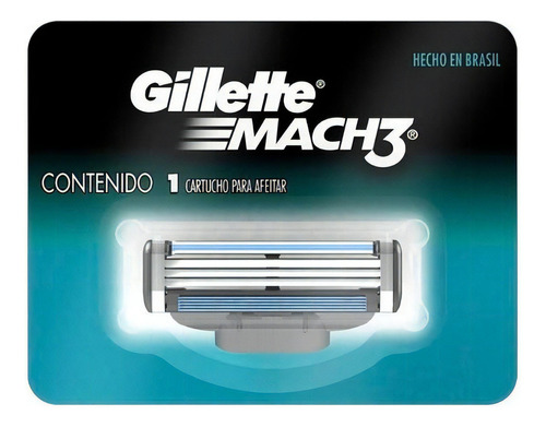 Repuesto Afeitadora Gillette Mach 3 Sensitive X 1 Cartucho