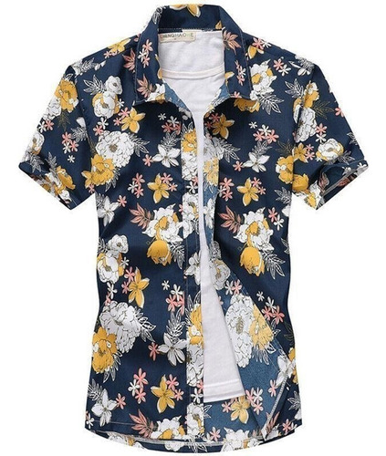 Camisa Hawaiana Grande Con Estampado Floral