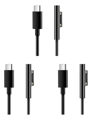 Cable De Carga 3x Para Surface Connect A Usb C Compatible Co