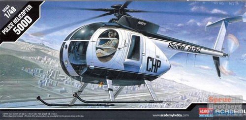 Helicoptero Hughes Police C/ Moto Academy 1/48 Kit P/ Montar