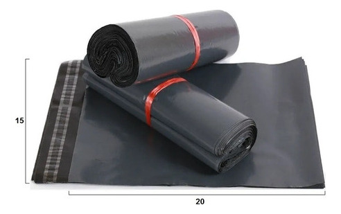 Saco Plastico Correios Sedex 15x20 100 Uni Cinza Lacre Cinza-escuro