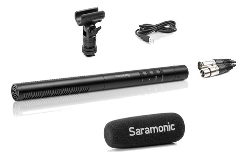 Microfone Shotgun Profissional Para Câmeras Saramonic Sr-tm1
