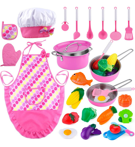 Innocheer Juego De Cocina Para Niños, 26 Piezas De Accesorio