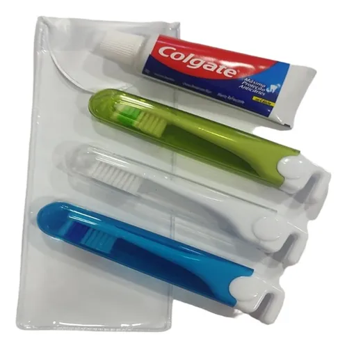 comprar 30 Kits Viagem Colgate - Escova, Creme Dental Colgate Mini